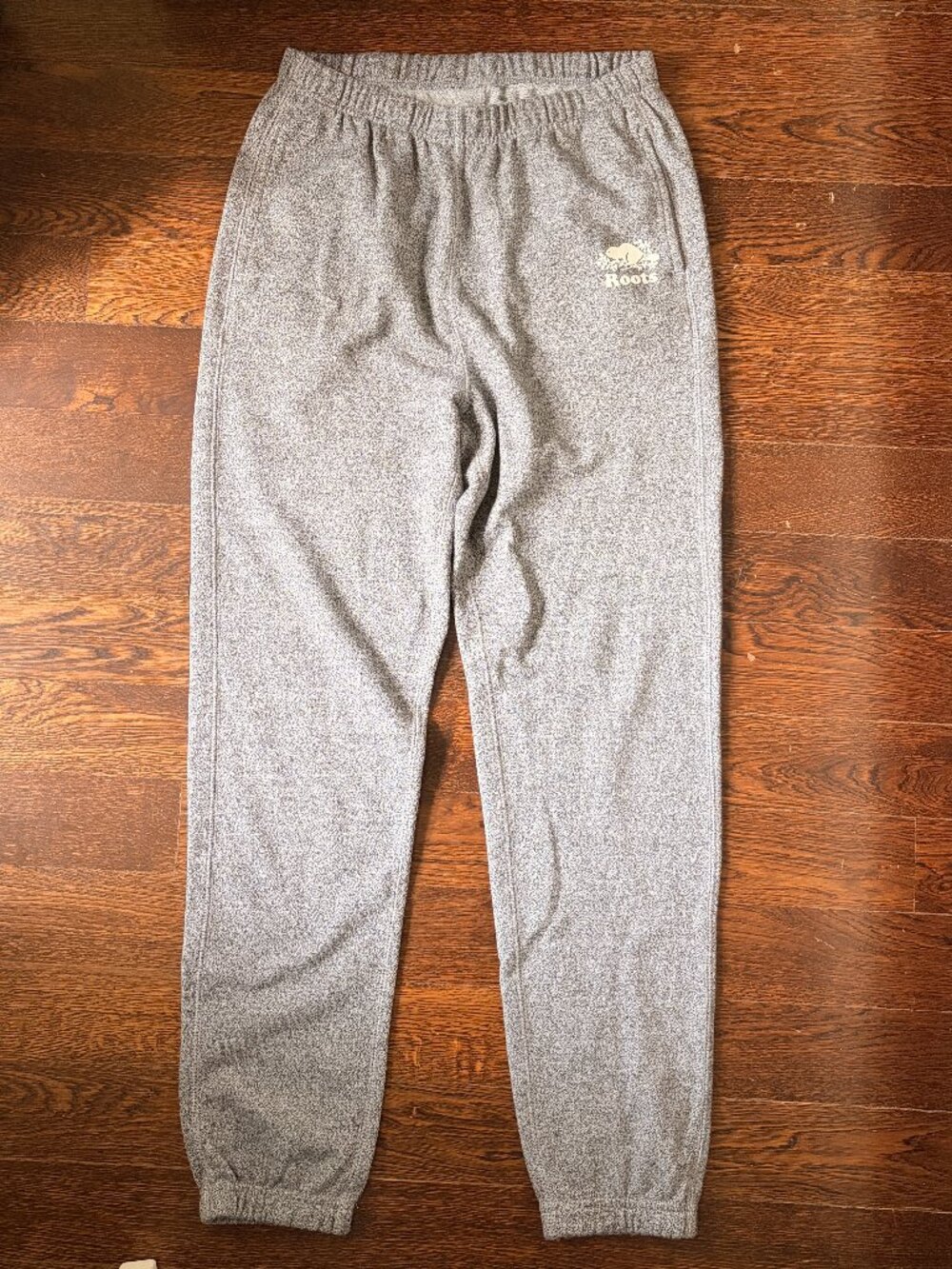 Roots Unisex Gray Salt and Pepper Sweat Pants with pockets-Small